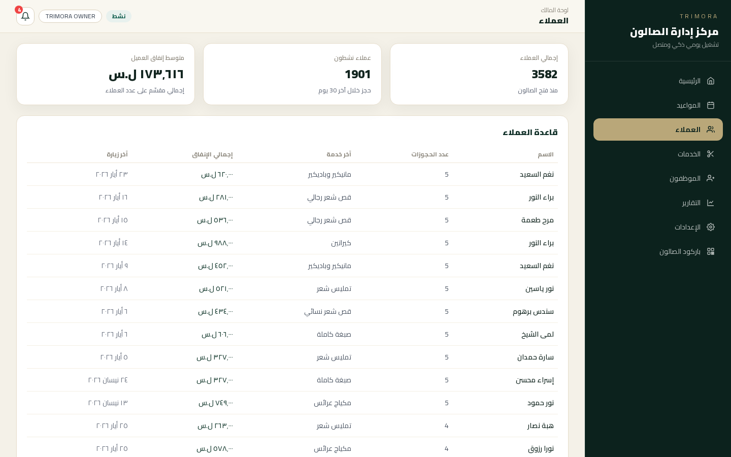 متابعة العملاء